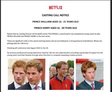 The rough translation of the header is: "We don't talk about it every day, but these projects are moving forward. . Netflix casting calls 2022 the crown